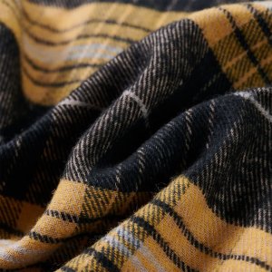 vidaXL Dziecięca koszula w kratę, żółto-czarna, 92 7