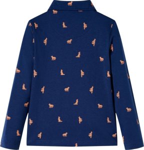 vidaXL Koszula dziecięca ze wzorem w pieski, granatowa, 116 2