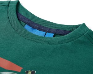 vidaXL Koszulka dziecięca z długimi rękawami, nadruk z motorem, zielona, 128 3