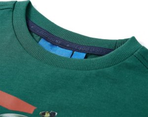 vidaXL Koszulka dziecięca z długimi rękawami, nadruk z motorem, zielona, 92 3