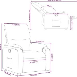 vidaXL Fotel rozkładany, jasnoszary, tapicerowany tkaniną 11