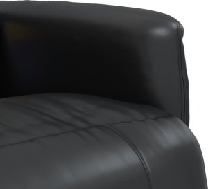 vidaXL Rozkładany fotel masujący z podnóżkiem, czarny, sztuczna skóra 9