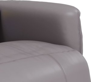 vidaXL Rozkładany fotel masujący z podnóżkiem, szary, sztuczna skóra 9