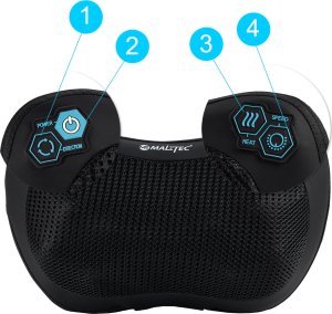 Maltec Masażer Poduszka Masująca Shiatsu Do Pleców Karku Nóg Ciała Grzejący 11