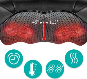 Maltec Masażer Do Szyi Karku Ciała Stóp Pleców Shiatsu Pas Masujący Grzejący 15