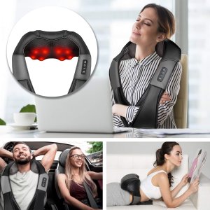 Maltec Masażer Do Szyi Karku Ciała Stóp Pleców Shiatsu Pas Masujący Grzejący 16