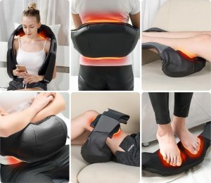 Maltec Masażer Do Szyi Karku Ciała Stóp Pleców Shiatsu Pas Masujący Grzejący 8