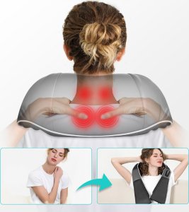 Maltec Masażer Do Szyi Karku Ciała Stóp Pleców Shiatsu Pas Masujący Grzejący 10