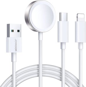 Kabel USB Joyroom USB-A + USB-C - Lightning 1.2 m Biały (JYR912) 1