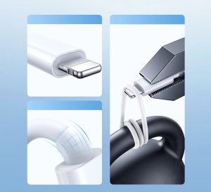 Kabel USB Joyroom USB-A + USB-C - Lightning 1.2 m Biały (JYR912) 14