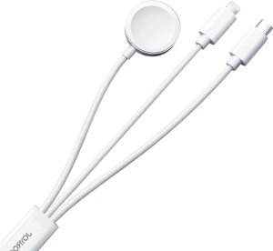 Kabel USB Joyroom USB-A + USB-C - Lightning 1.2 m Biały (JYR912) 4