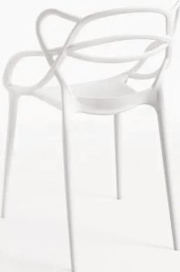 Atos Krzesło AŻUROWE PLASTIKOWE E-251 nowoczesne do kuchni salonu jadalni loft białe 3