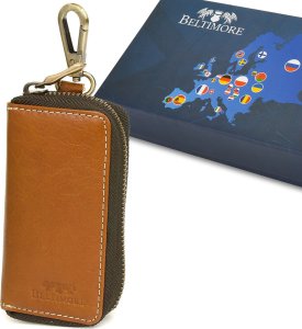 Beltimore Etui na klucze premium skórzane kluczówka Beltimore tan P87 1