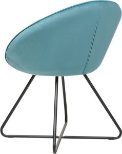 Beliani Krzesło welurowe niebieskie FLOBY II 4