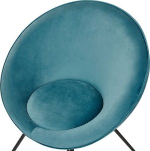 Beliani Krzesło welurowe niebieskie FLOBY II 5
