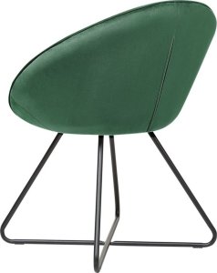 Beliani Krzesło welurowe zielone FLOBY II 3