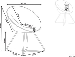 Beliani Krzesło welurowe zielone FLOBY II 7