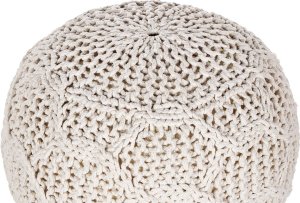 Beliani Puf makrama 50 x 35 cm beżowy TRIMAN 2