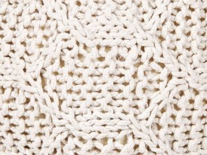 Beliani Puf makrama 50 x 35 cm beżowy TRIMAN 3