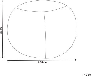 Beliani Puf makrama 50 x 35 cm beżowy TRIMAN 5