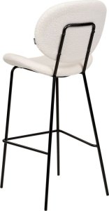 Beliani Zestaw 2 krzeseł barowych boucle biały LUANA 4