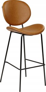 Beliani Zestaw 2 krzeseł barowych złoty brąz LUANA 4