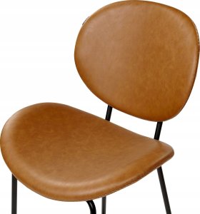 Beliani Zestaw 2 krzeseł barowych złoty brąz LUANA 7