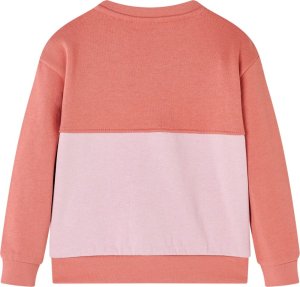 vidaXL Bluza dziecięca z blokami kolorów i kotkiem, różowa, 116 2