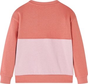 vidaXL Bluza dziecięca z blokami kolorów i kotkiem, różowa, 104 2