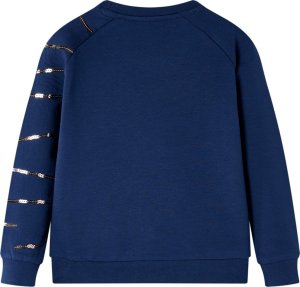 vidaXL Bluza dziecięca z kotem z cekinów, granatowa, 140 2