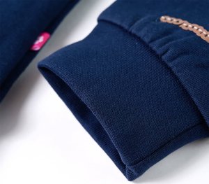 vidaXL Bluza dziecięca z kotem z cekinów, granatowa, 140 5