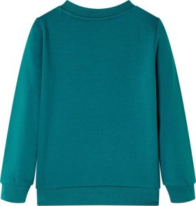 vidaXL Bluza dziecięca z brokatowym nadrukiem, ciemnozielona, 140 2