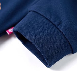 vidaXL Bluza dziecięca z nadrukiem w kwiatki, granatowa, 116 5