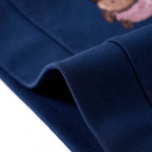 vidaXL Bluza dziecięca z wiewiórkami z cekinów, granatowa, 104 6