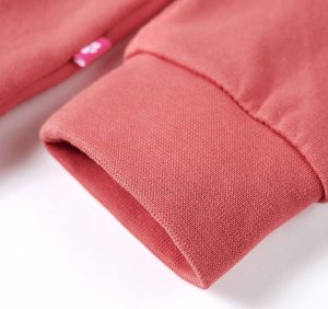 vidaXL Bluza dziecięca z żyrafą z cekinów, stary róż, 92 5