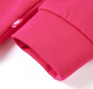 vidaXL Bluza dziecięca, brokatowy nadruk, jaskrawy róż, 92 5