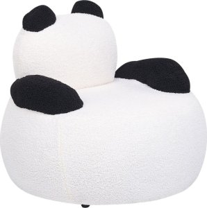 Beliani Fotel dziecięcy boucle panda biały z czarnym VIBY 2