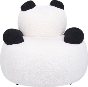 Beliani Fotel dziecięcy boucle panda biały z czarnym VIBY 3