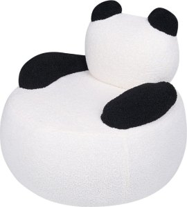 Beliani Fotel dziecięcy boucle panda biały z czarnym VIBY 4