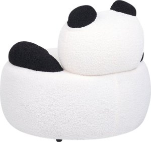 Beliani Fotel dziecięcy boucle panda biały z czarnym VIBY 5