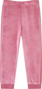 vidaXL Dziecięce spodnie dresowe, malinowe, 140 2