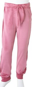 vidaXL Dziecięce spodnie dresowe, malinowe, 140 8