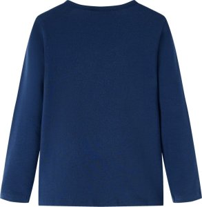 vidaXL Koszulka dziecięca z długimi rękawami, sowa z cekinów, granatowa, 104 2