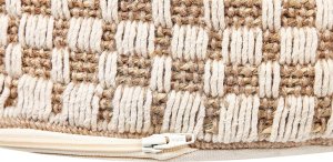 Beliani Puf pleciony ⌀ 50 cm beżowy PIRAK 3