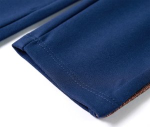 vidaXL Spodnie dziecięce ze sznurkiem, granatowe, 128 6