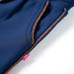 vidaXL Spodnie dziecięce ze sznurkiem, granatowe, 140 5