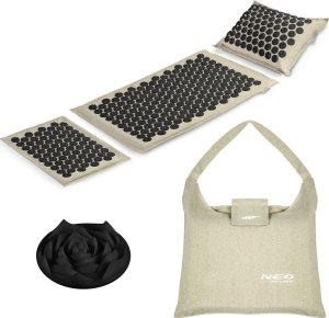 Neo-Sport NeoSport Mata do akupresury z kolcami NS-902 szaro-czarna 3