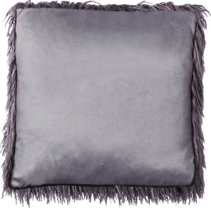 Beliani 2 poduszki dekoracyjne włochacze 45 x 45 cm ciemnoszare COROKIA 3