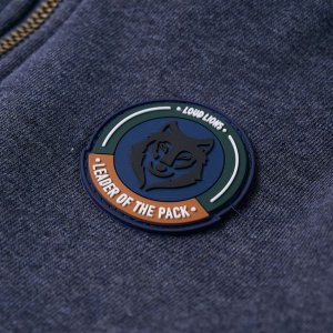 vidaXL Bluza dziecięca z kapturem i zapięciem na zamek, niebieski melanż, 128 4