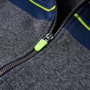 vidaXL Bluza dziecięca z kapturem i zapięciem na zamek, szary melanż, 92 4